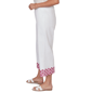 Plus Size Ruby Rd. Hothouse Florals Embroidery Hem Wide Capris - image 4