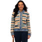 Womens Nanette Lepore Long Sleeve Stripe Denim Trim Cardigan - image 1