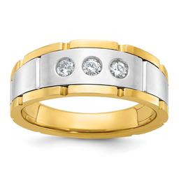 Mens Gentlemens Classics(tm) 14kt. Two Tone 1/4ctw. Diamond Ring