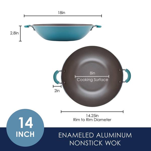 Rachael Ray Cook + Create 14in. Aluminum Nonstick Wok