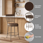 HH2 Home Hawkins Commercial Grade Counter Height Swivel Stool - image 10