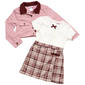 Girls (4-6x) Little Lass(R) 2pc. Twill Jacket w/ Plaid Skirt Dress - image 1