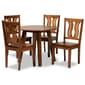 Baxton Studio Anesa Walnut Brown Finished Wood 5pc. Dining Set - image 1