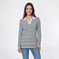 Plus Size Hasting & Smith 3/4 Sleeve Stripe Pullover Tee - image 1
