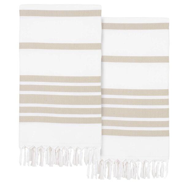 Linum Home Textiles Herringbone Pestemal Beach Towel - Set of 2 - image 