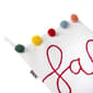 National Tree 20in. "Falala" White Embroidered Stocking - image 3