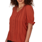 Womens Emaline Summer In The City Solid Elbow Sleeve Blouse - image 5