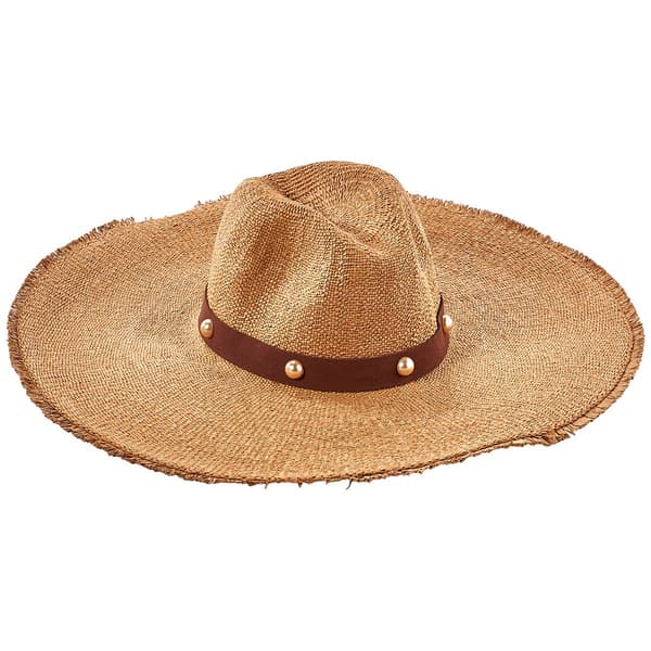 Womens Steve Madden Glam Studs Large Brim Hat - image 