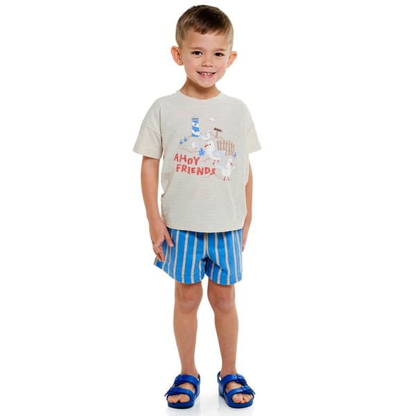 Toddler Boy Carter''s(R) Ahoy Friends Button Down & Shorts Set - image 