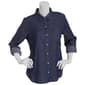 Womens Nautica Jeans Classic Chambray Roll Tab Casual Button Down - image 2