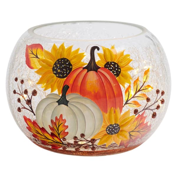 Home Essentials Sunshine & Pumpkins Lighted Bowl
