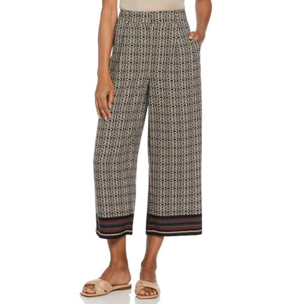 Womens ELLA Rafaella&#40;R&#41; Medallion Wide Leg Crop Pants - image 