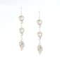 Rosa Rhinestones Pearl Trio Drop Earrings - image 1