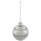 Northlight 4ct. Silver Stripes Christmas Shiny Glass Ornaments - image 5