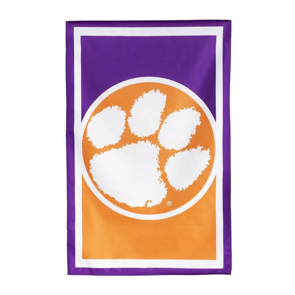 Evergreen Clemson University Burlap House Flag - image 