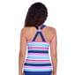 Womens American Beach Sailor Stripe Ring Back Tankini Swim Top - image 2