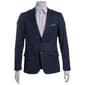 Mens Paisley & Gray Solid Notch Jacket - Grey Blue - image 2