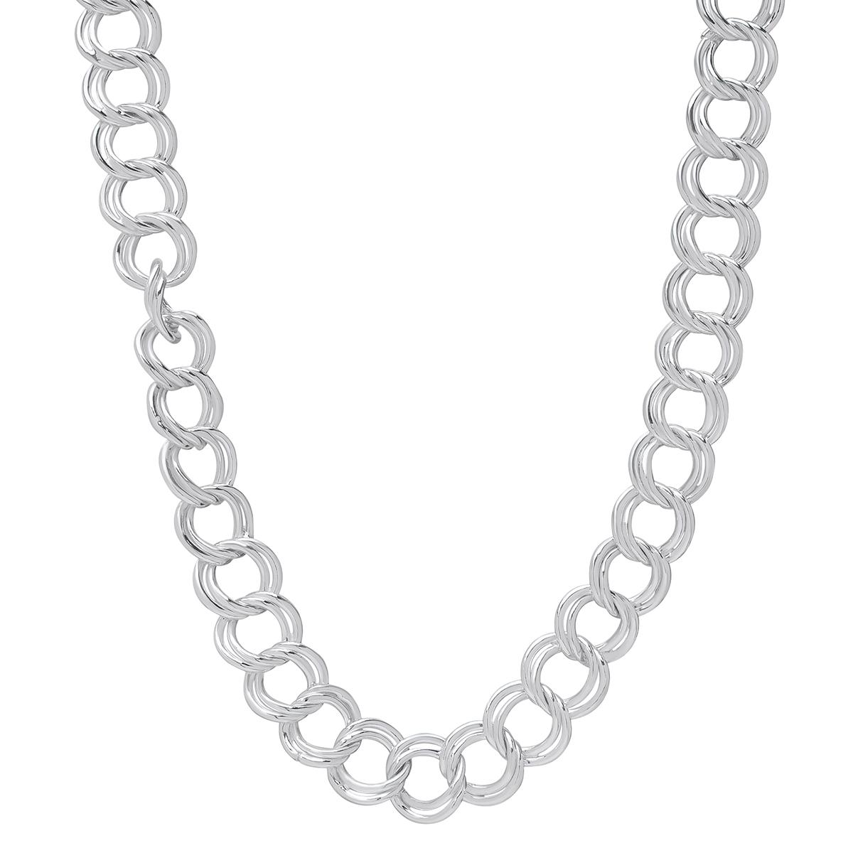Sterling Silver Charm Link Chain Necklace