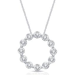 Nova Star(R) Sterling Silver Lab Grown Diamond Circle Pendant