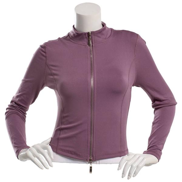 Juniors Cotton Candy Butter Double Zip Mock Neck Jacket