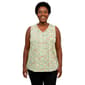 Plus Size Cocomo Sleeveless Pleated Floral Button Front Blouse - image 1