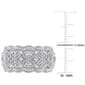 Sterling Silver 1/10ctw. Diamond Wide Band Vintage Ring - image 5