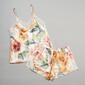 Womens Linea Donatella Floral Satin Two Piece Short Pajamas Set - image 1
