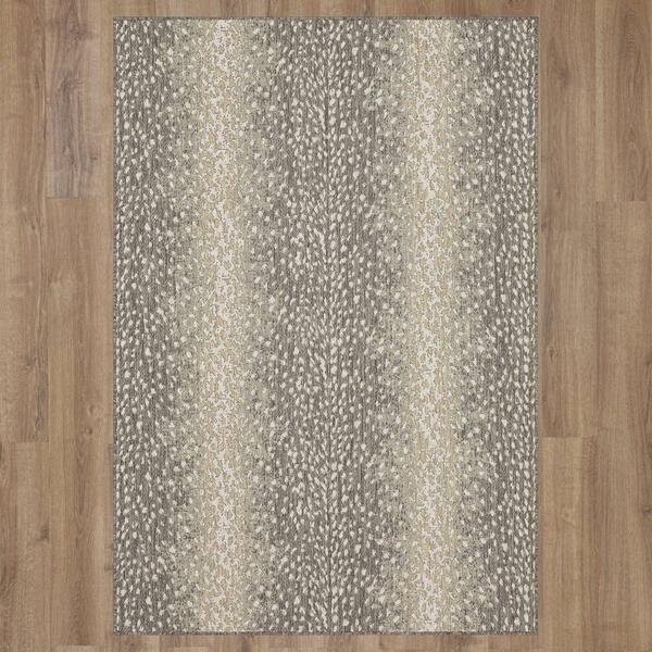 Mohawk Home Antelope Print Light Grey 4' x 5' 6 Area Rug - image 