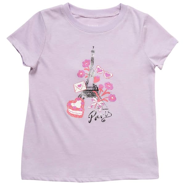Girls (7-12) BTween® Eiffel Tower Short Sleeve Graphic Tee