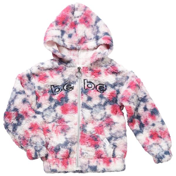 Toddler Girl Bebe Sherpa Zip Hoodie Jacket - Vanilla - image 