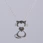 Marsala Fine Silver Plated Cat Pendant Necklace - image 1