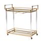 Baxton Studio Savannah Glam & Luxe Gold Metal Wine Cart - image 1