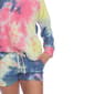 Womens White Mark Tie-Dye Lounge Top And Shorts Set - image 5