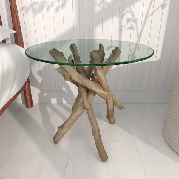 9th & Pike® Brown Rustic Wood Accent Table