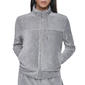 Womens DKNY Solid Velvet Zip Up Jacket - image 1