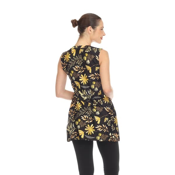 Plus Size White Mark Maternity Floral Sleeveless Tunic Top