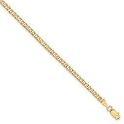 Gold Classics™ 2.3mm. 14kt. Gold Beveled Curb Chain Necklace