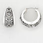 Roman Silver Tone Small Hoop Earrings - image 1