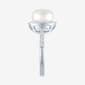 Gemstone Classics™ Lab Grown White Sapphire & Pearl Halo Ring - image 3