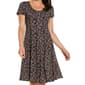 Womens Sami & Jo Short Sleeve Floral Dot Texture Dress - image 3