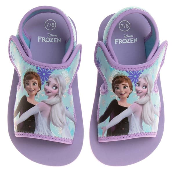 Little Girls Disney Frozen Anna & Elsa Hook and Loop Sandals