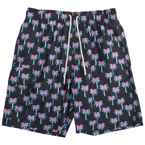 Young Mens SURFZONE&#40;R&#41; Bright Palms Swim Trunks - image 