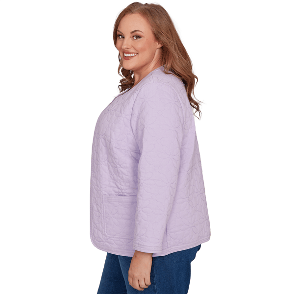 Plus Size Alfred Dunner Hilton Head Floral Quilted Jacket