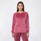 Petite Jessica Simpson Long Sleeve Velour Raglan Pajama Top - image 3