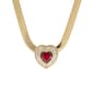 Gianni Argento Lab Grown Ruby & Cubic Zirconia Heart Necklace - image 1