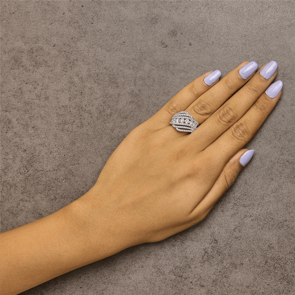 Haus of Brilliance 2ctw. Lab Grown Diamond Cluster Band Ring