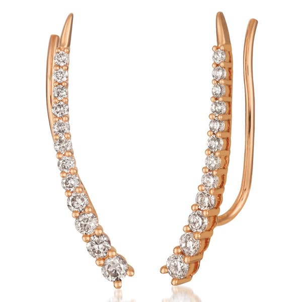 Le Vian&#40;R&#41; Strawberry Gold&#40;R&#41; 5/8ctw. Nude Diamonds&#40;tm&#41; Ear Climber - image 