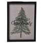 Fabric Framed Print Embroidered Tree Merry Christmas - image 1