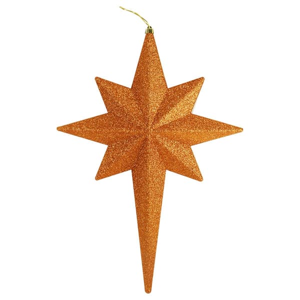 Christmas Central Burnt Orange Bethlehem Star Christmas Ornament - image 
