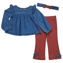 Baby Girl (12-24M) Kensie 2pc. Denim Top & Leggings w/ Headband